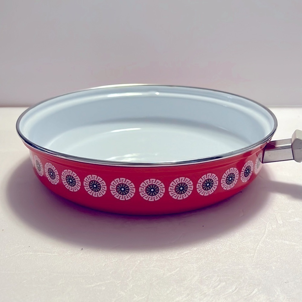NOS Vintage Enamel 10” Fry Pan MCM